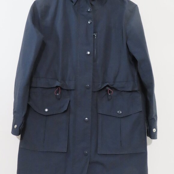 J.Crew Navy Raincoat Size XXS Petite - Picture 10 of 16